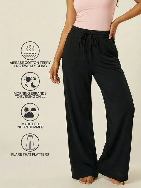 Boardroom Black Flared PJ Pants
