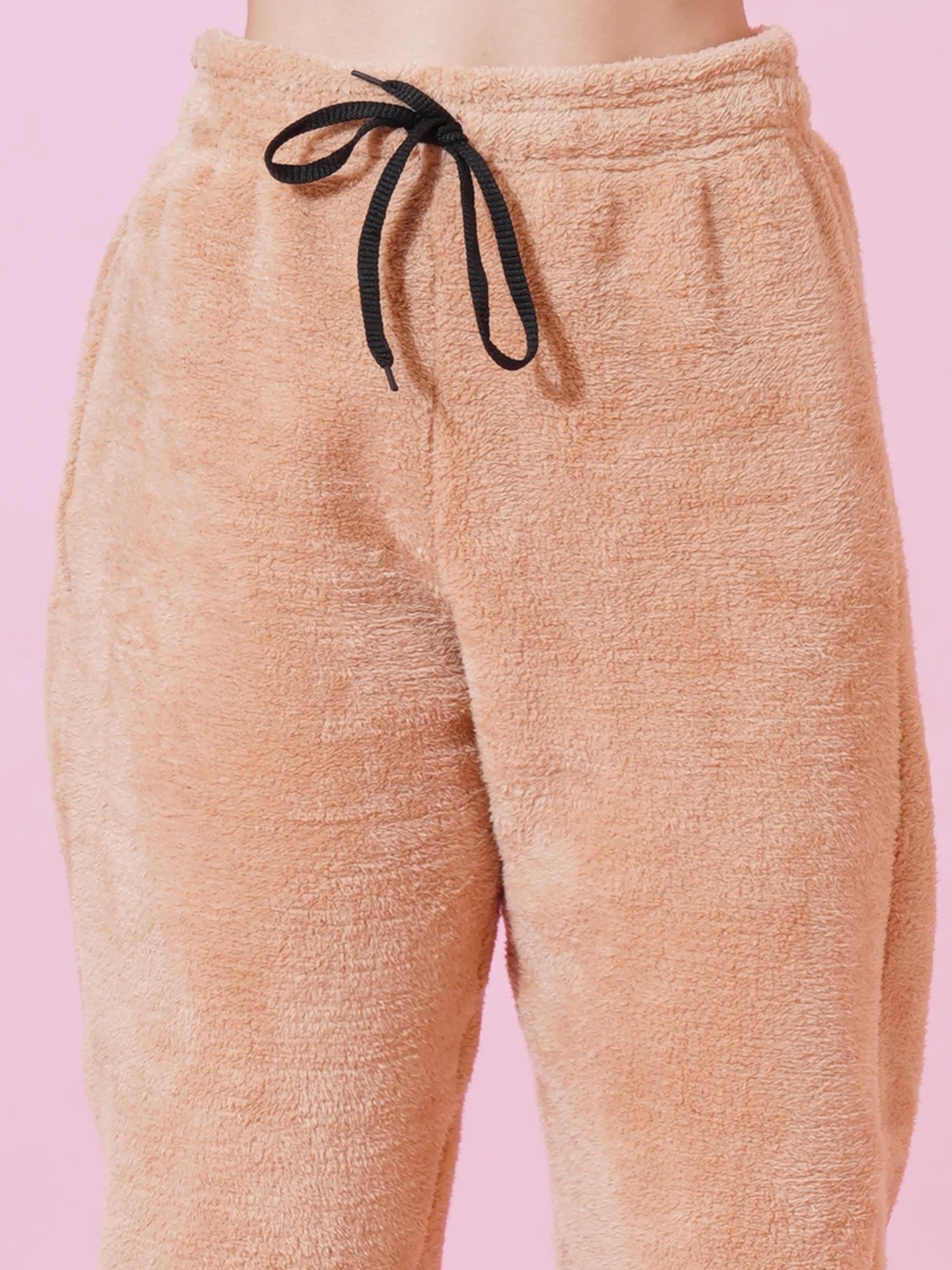 Beige Teddy Winter-Wear Set