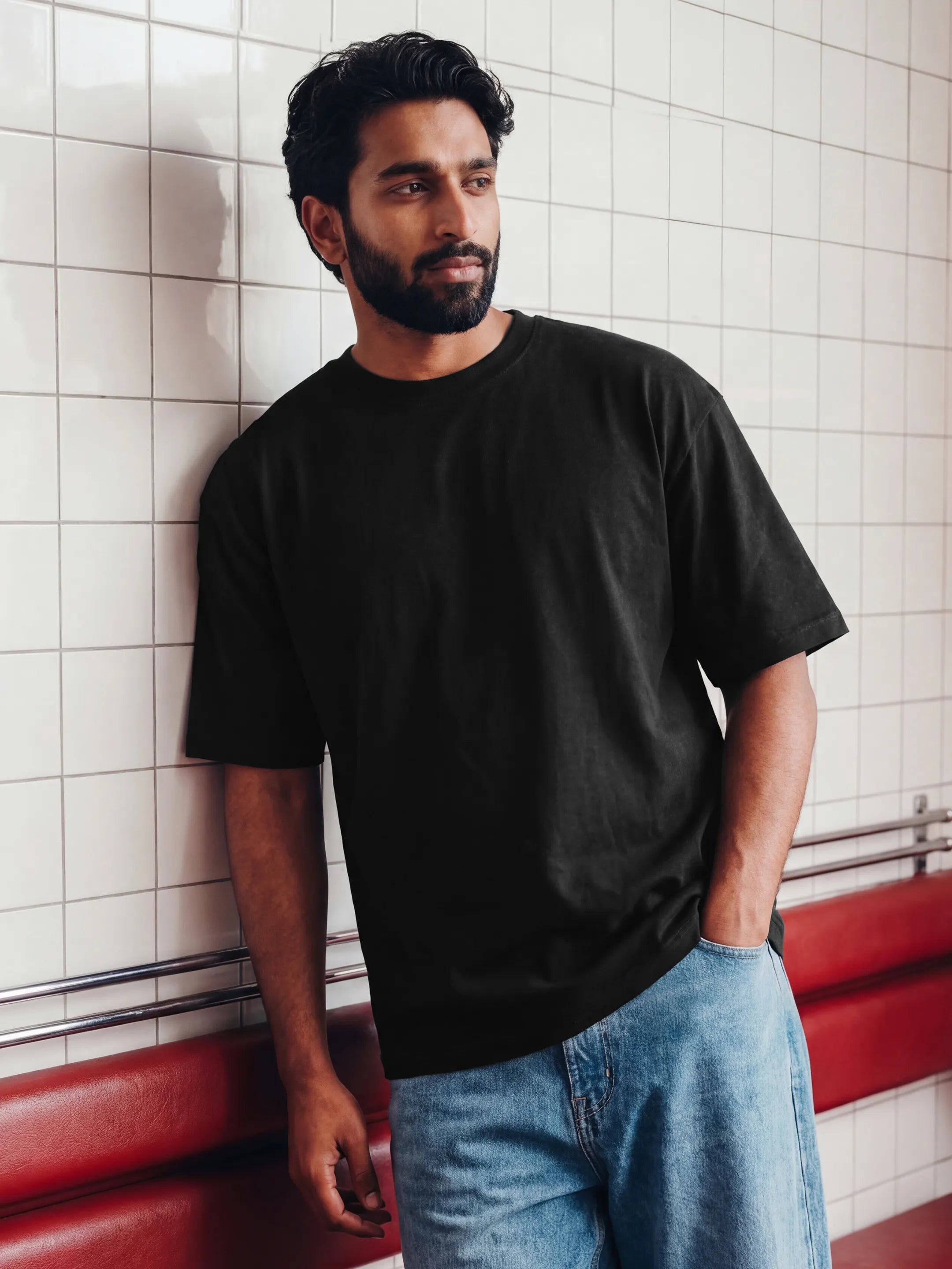Black Men's Oversized T-Shirt