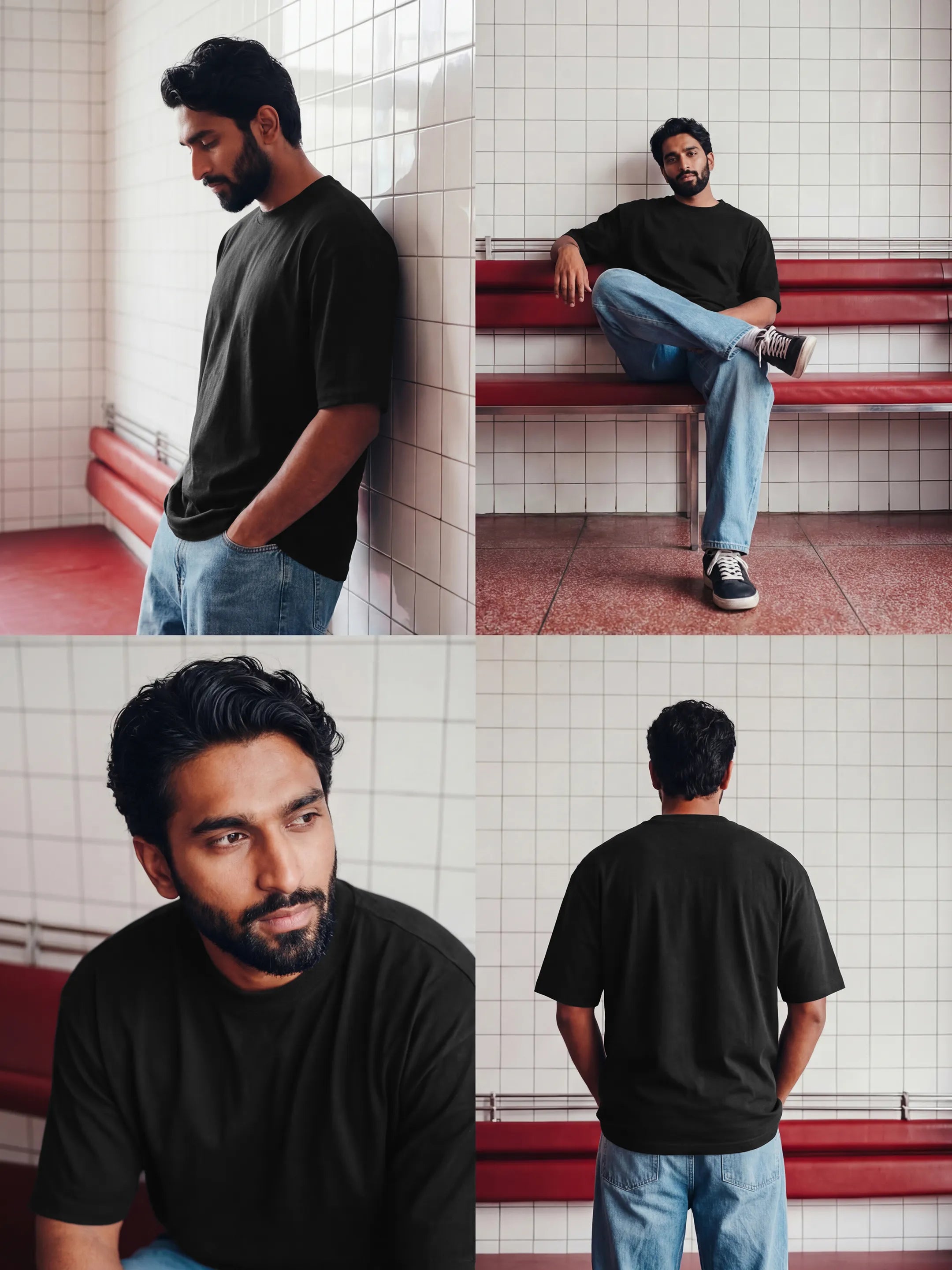 Black Men's Oversized T-Shirt