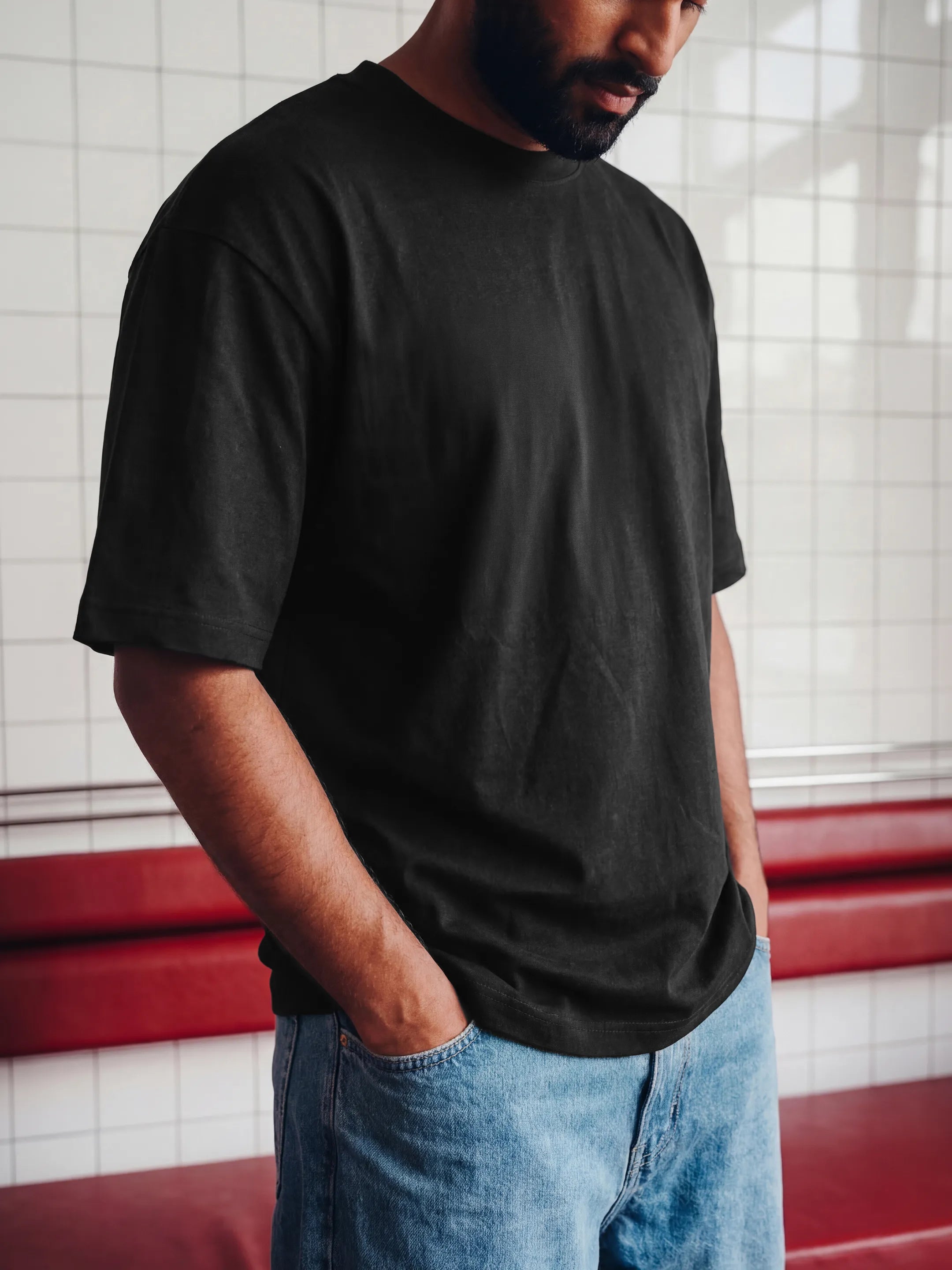 Black Men's Oversized T-Shirt