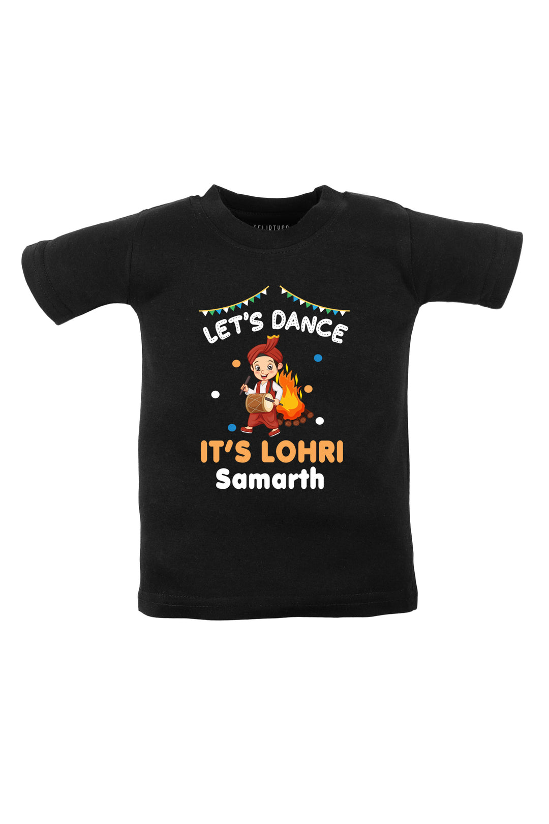 Let's Dance It's Lohri Kids T Shirt w/ Custom Name