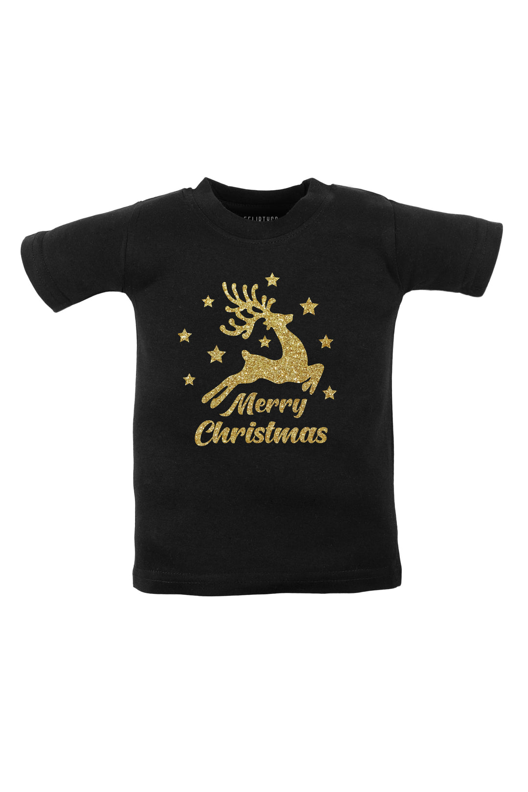 Merry Christmas Glitter Kids T Shirt
