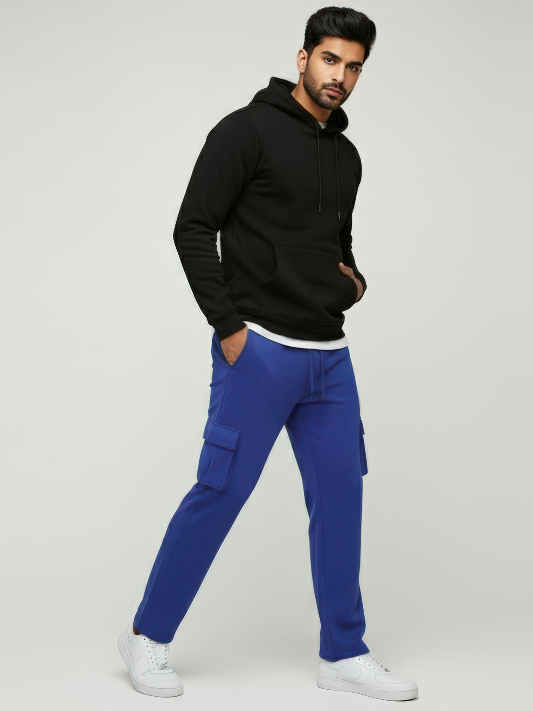 Royal Blue Cargo Joggers w/ 4 Pockets