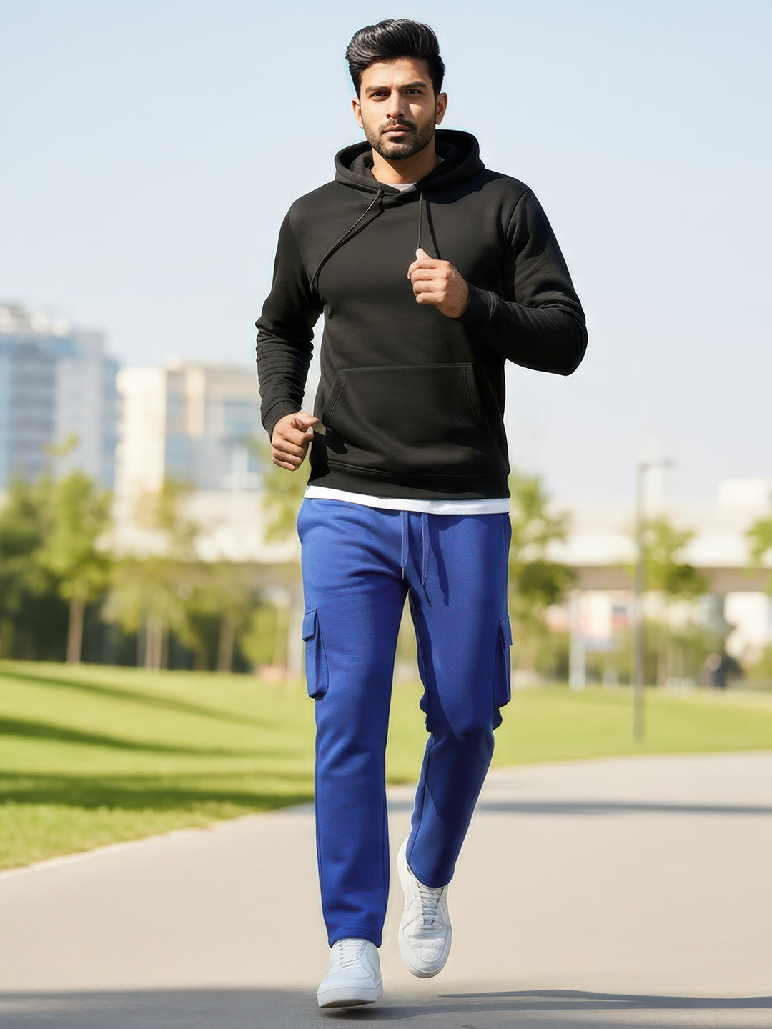 Royal Blue Cargo Joggers w/ 4 Pockets