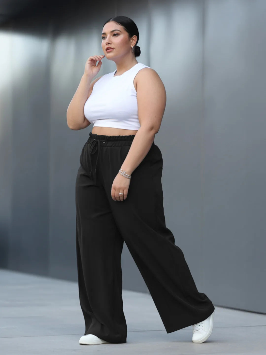 Boardroom Black Flared PJ Pants (Plus Size)