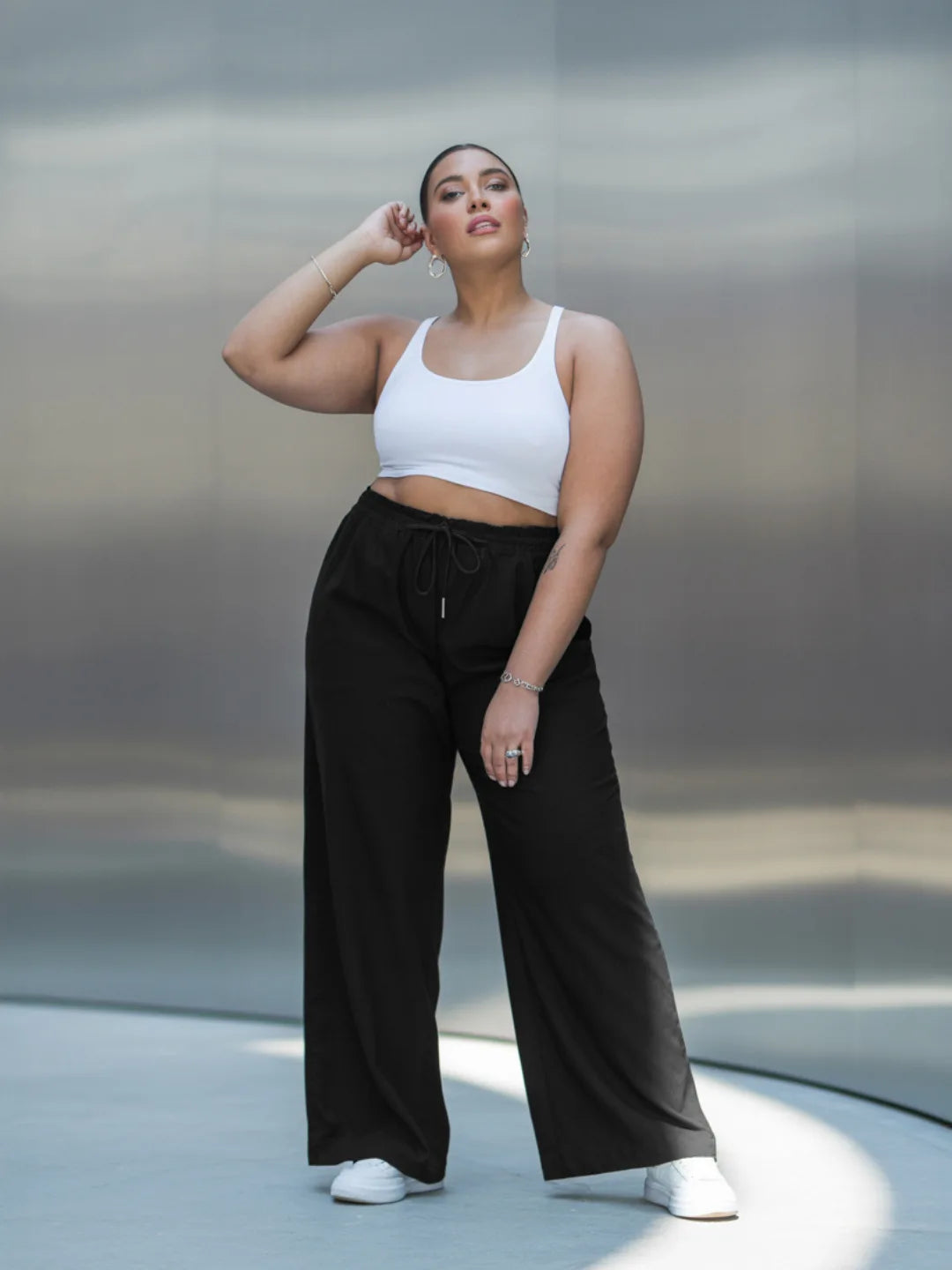 Boardroom Black Flared PJ Pants (Plus Size)