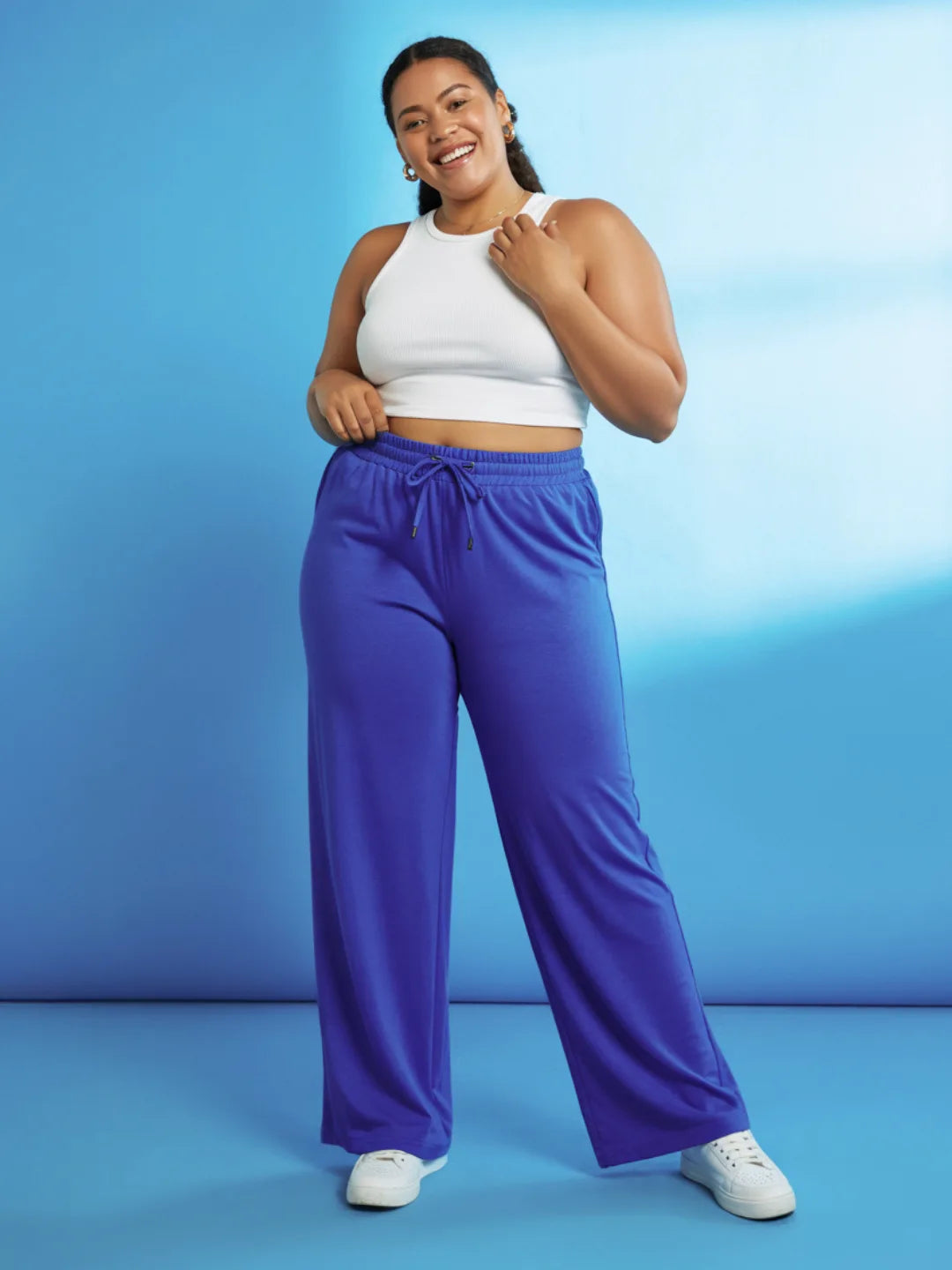 Brunch Navy Flared PJ Pants (Plus Size)