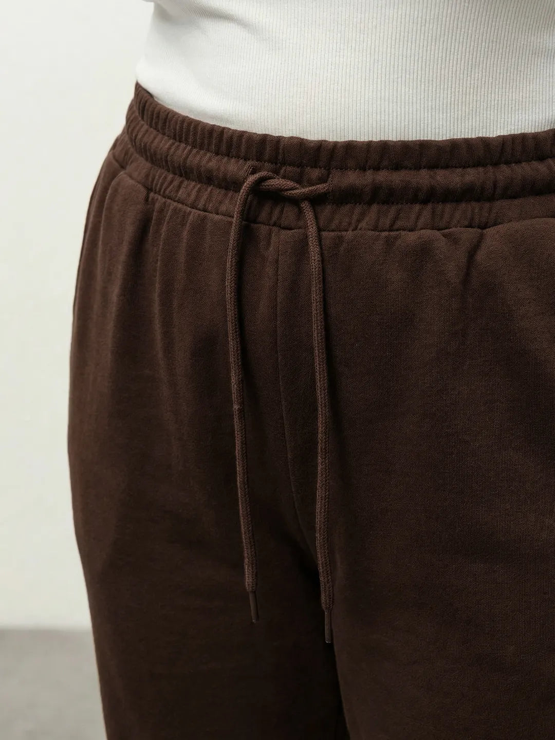Brown Straight-Fit Joggers