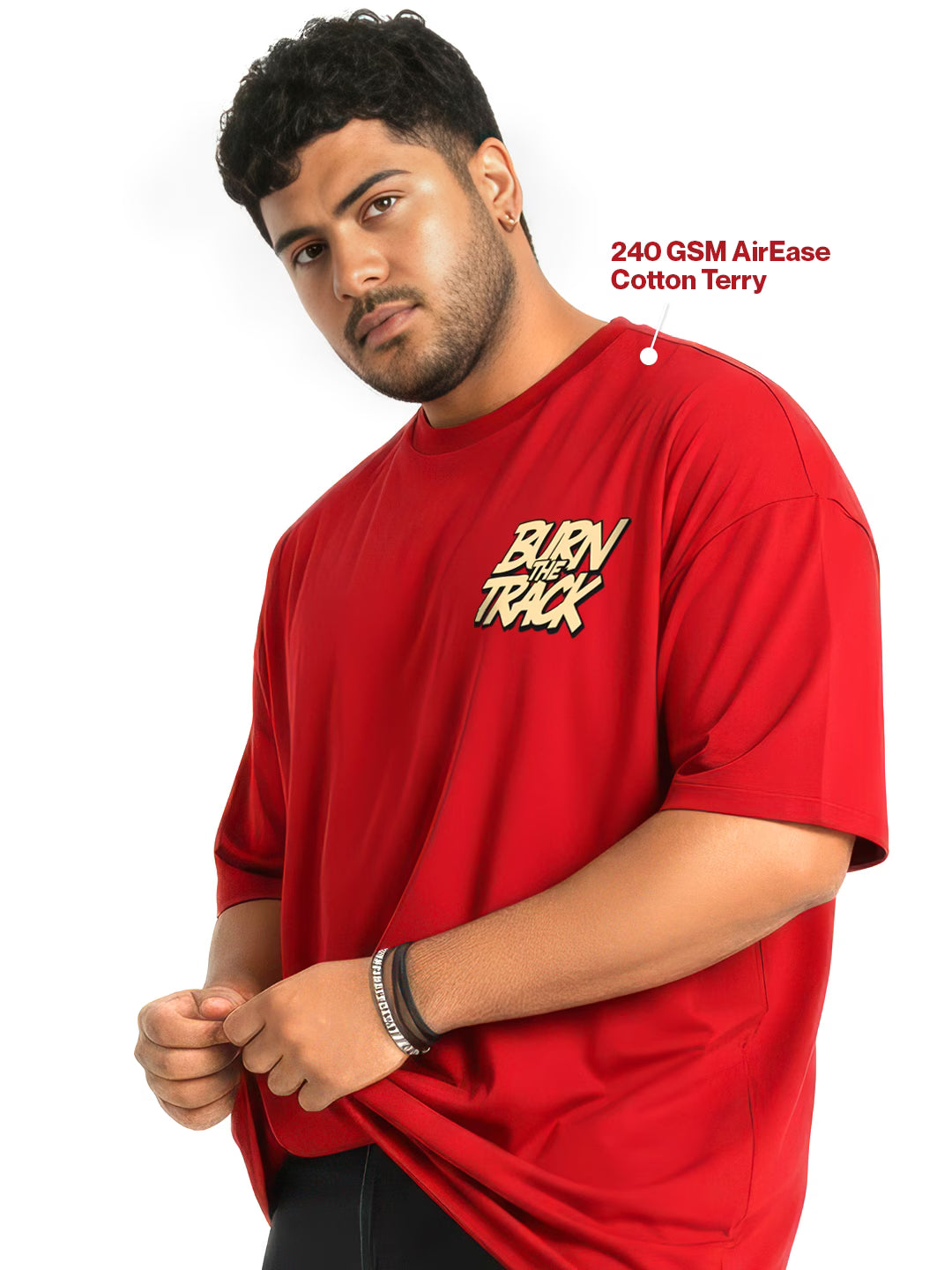 Burn The Track Men's Oversized T-Shirt