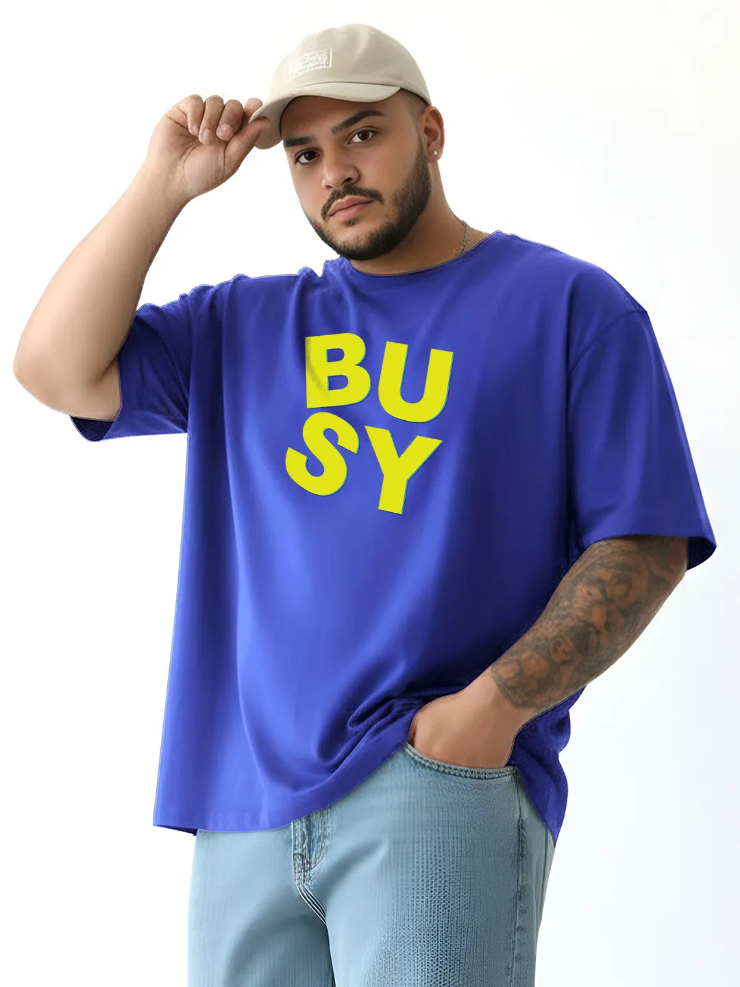 Busy Fflirtygo Mens Oversized T-Shirt