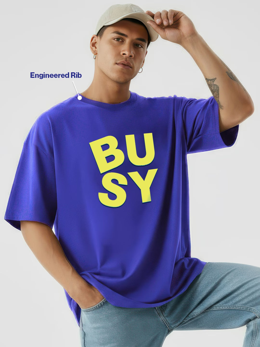 Busy Fflirtygo Men's Oversized T-Shirt