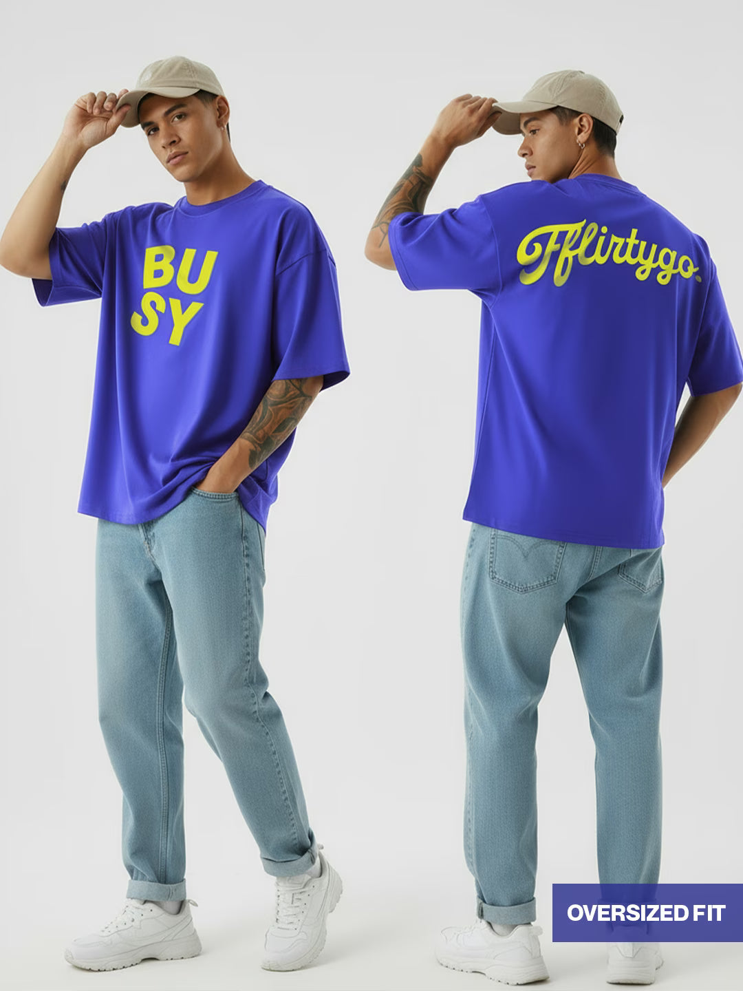 Busy Fflirtygo Men's Oversized T-Shirt