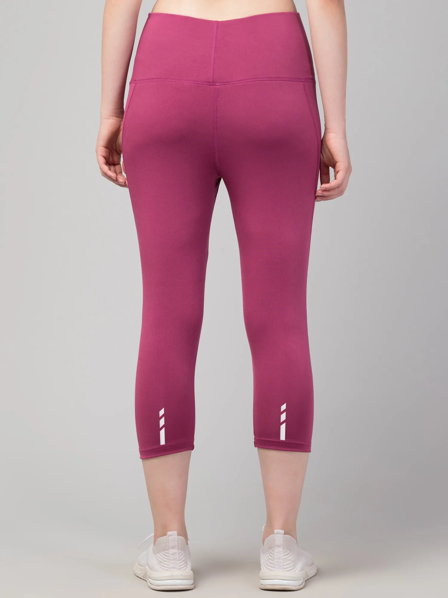 Burgundy Bliss Knee-Length Leggings