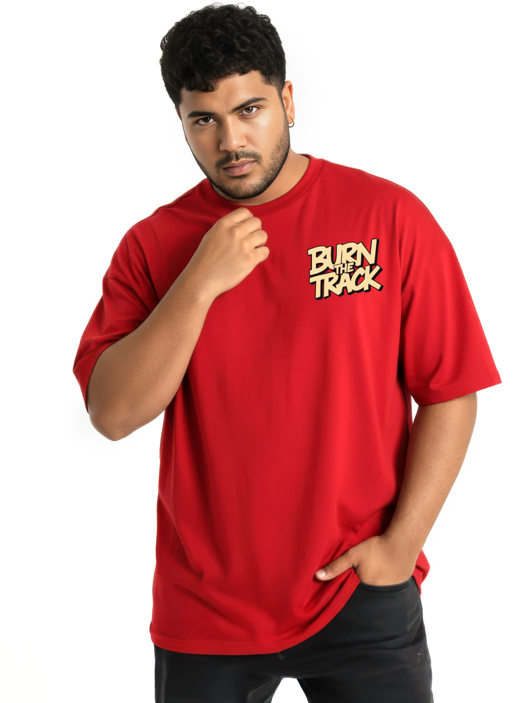 Burn The Track Mens Oversized T-Shirt