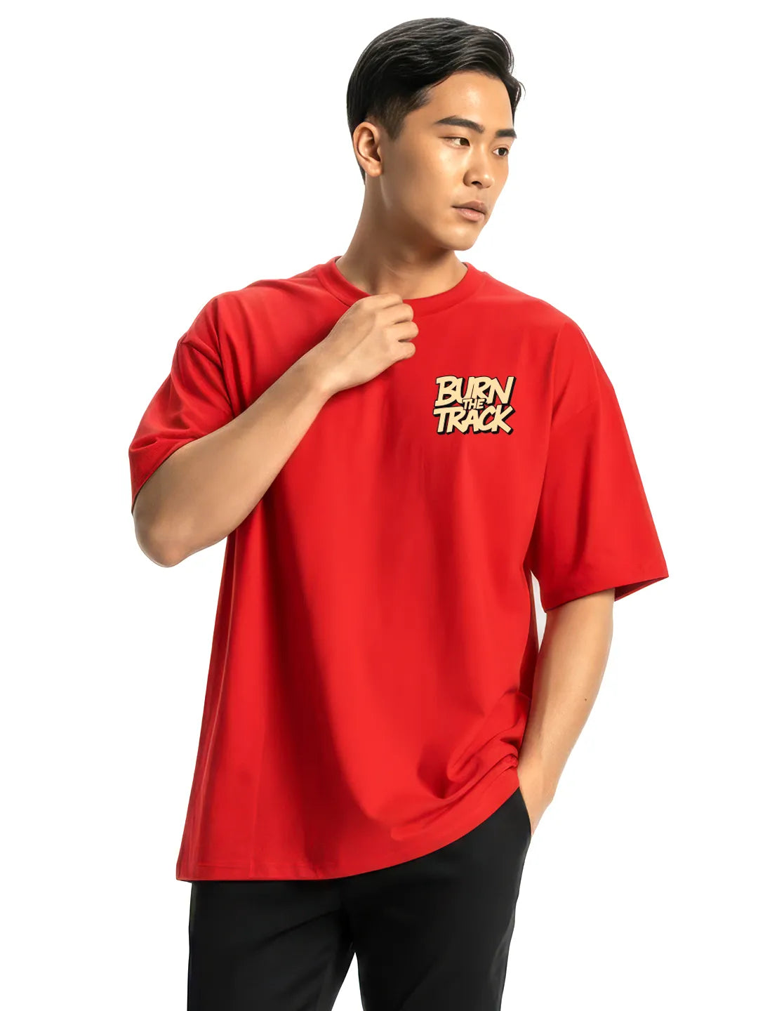 Burn The Track Mens Oversized T-Shirt