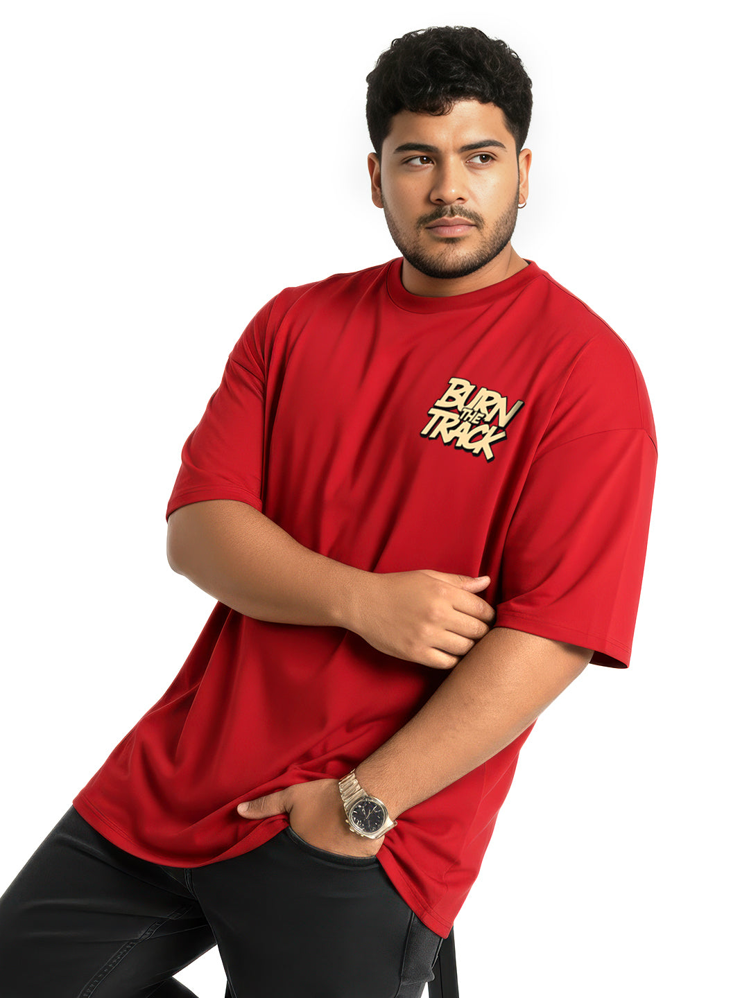 Burn The Track Mens Oversized T-Shirt