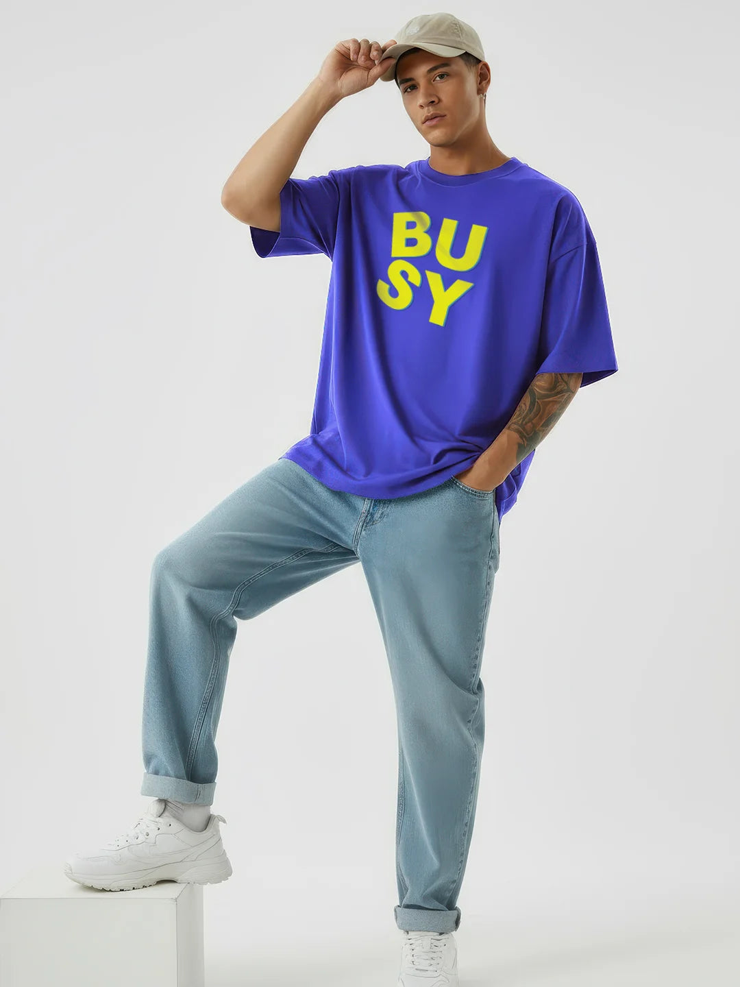 Busy Fflirtygo Mens Oversized T-Shirt