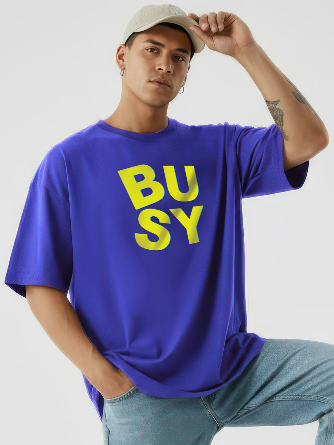 Busy Fflirtygo Mens Oversized T-Shirt