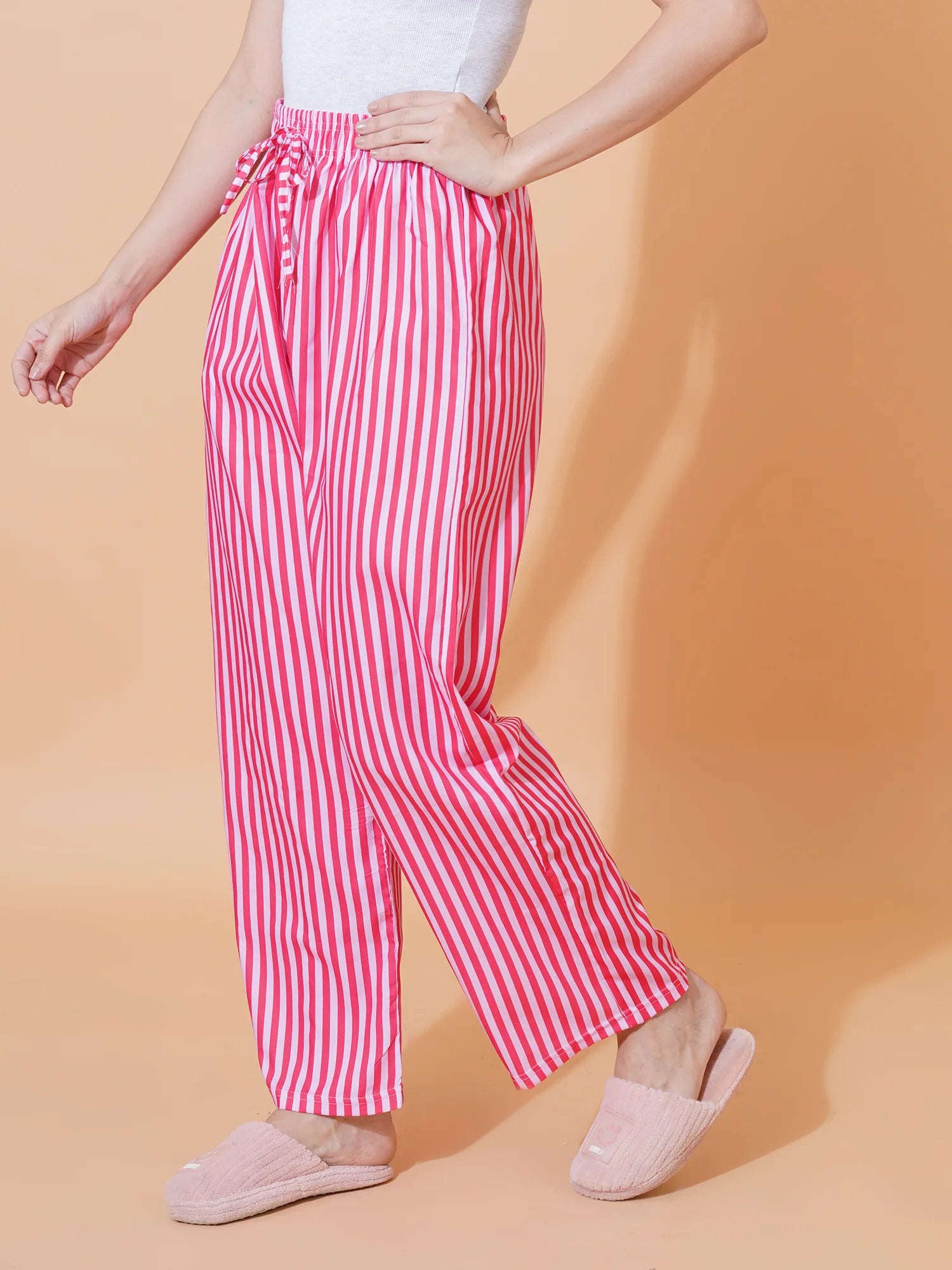 Candy Pink Stripes Women's Pyjama