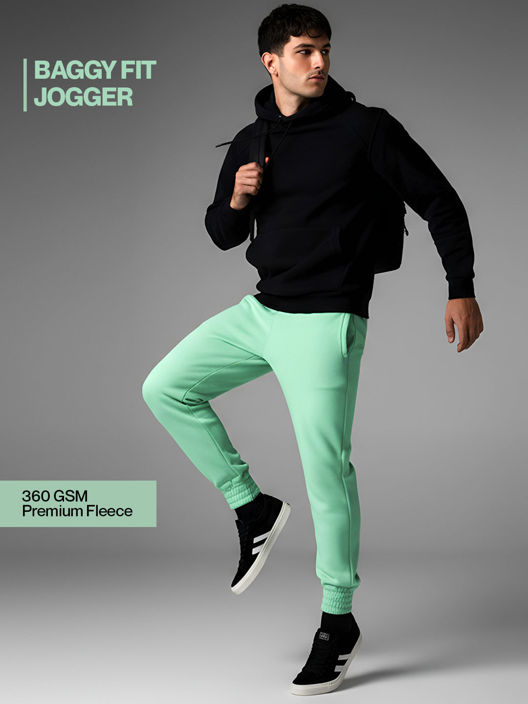 Sea Green Fleece Joggers