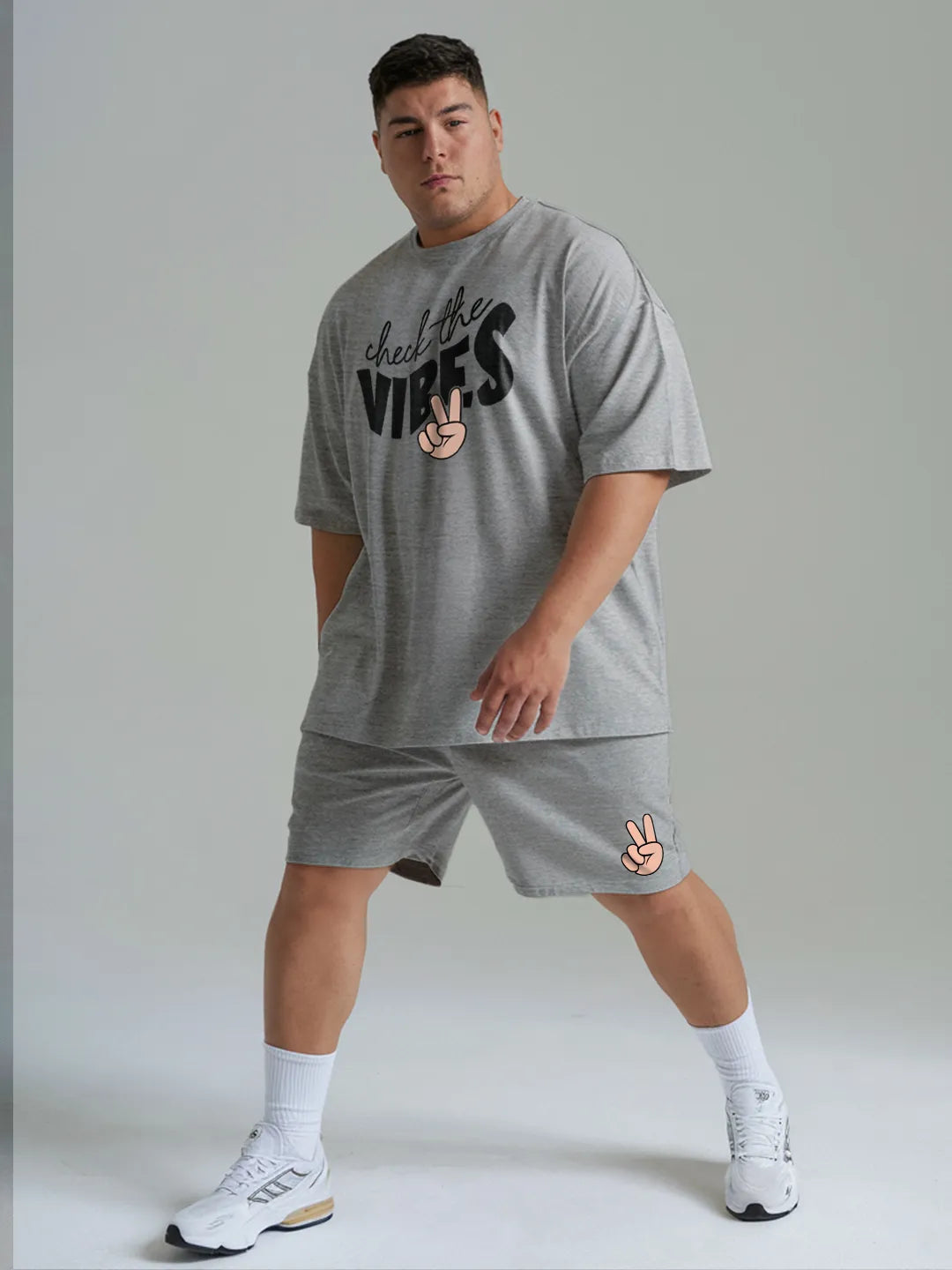 Check The Vibes Cotton Mens T Shirt and Shorts Combo Set