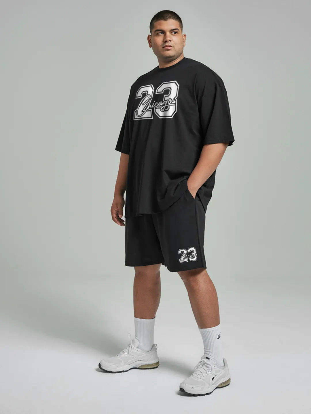 23 Chicago Cotton Mens T Shirt and Shorts Combo Set