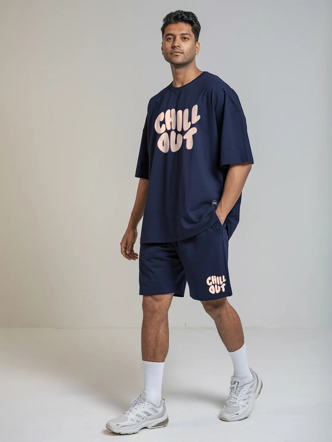 Chill Out Cotton Mens T Shirt and Shorts Combo Set