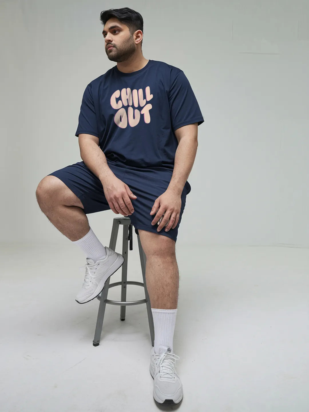 Chill Out Cotton Mens T Shirt and Shorts Combo Set