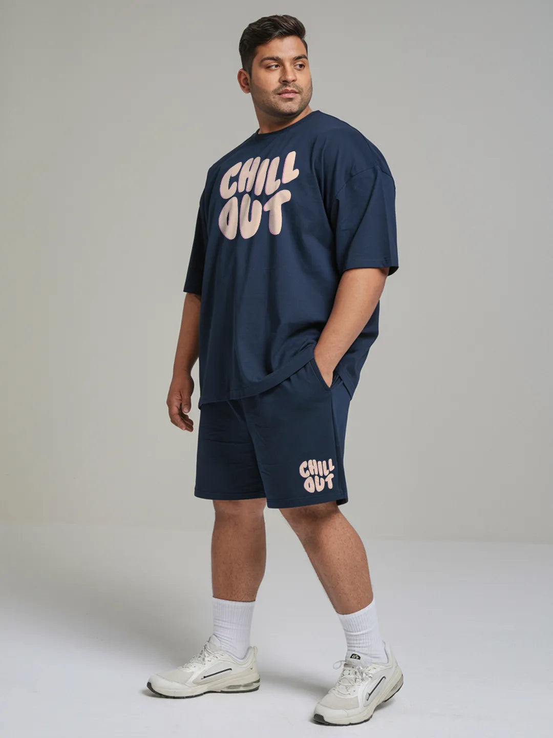 Chill Out Cotton Mens T Shirt and Shorts Combo Set