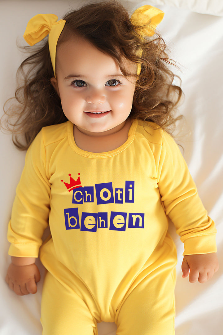 Choti Behen in Box Design Baby Romper | Onesies
