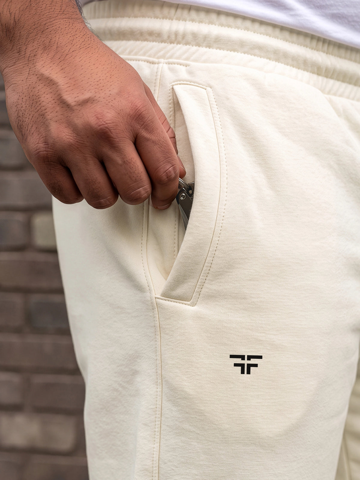 Cream Fleece Joggers