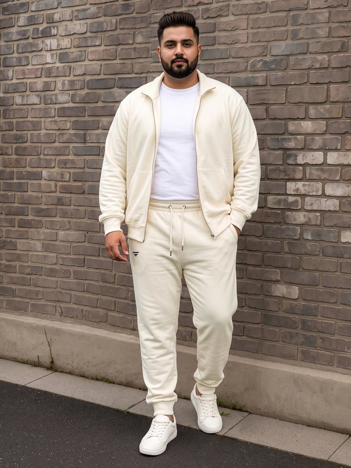 Cream Fleece Joggers
