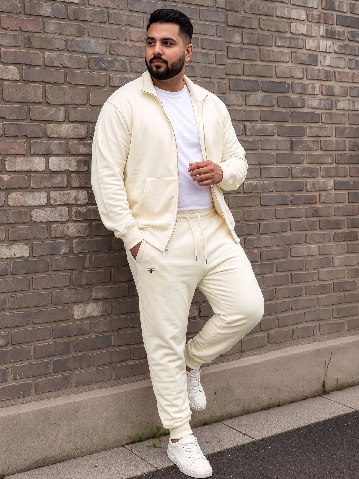 Cream Fleece Joggers