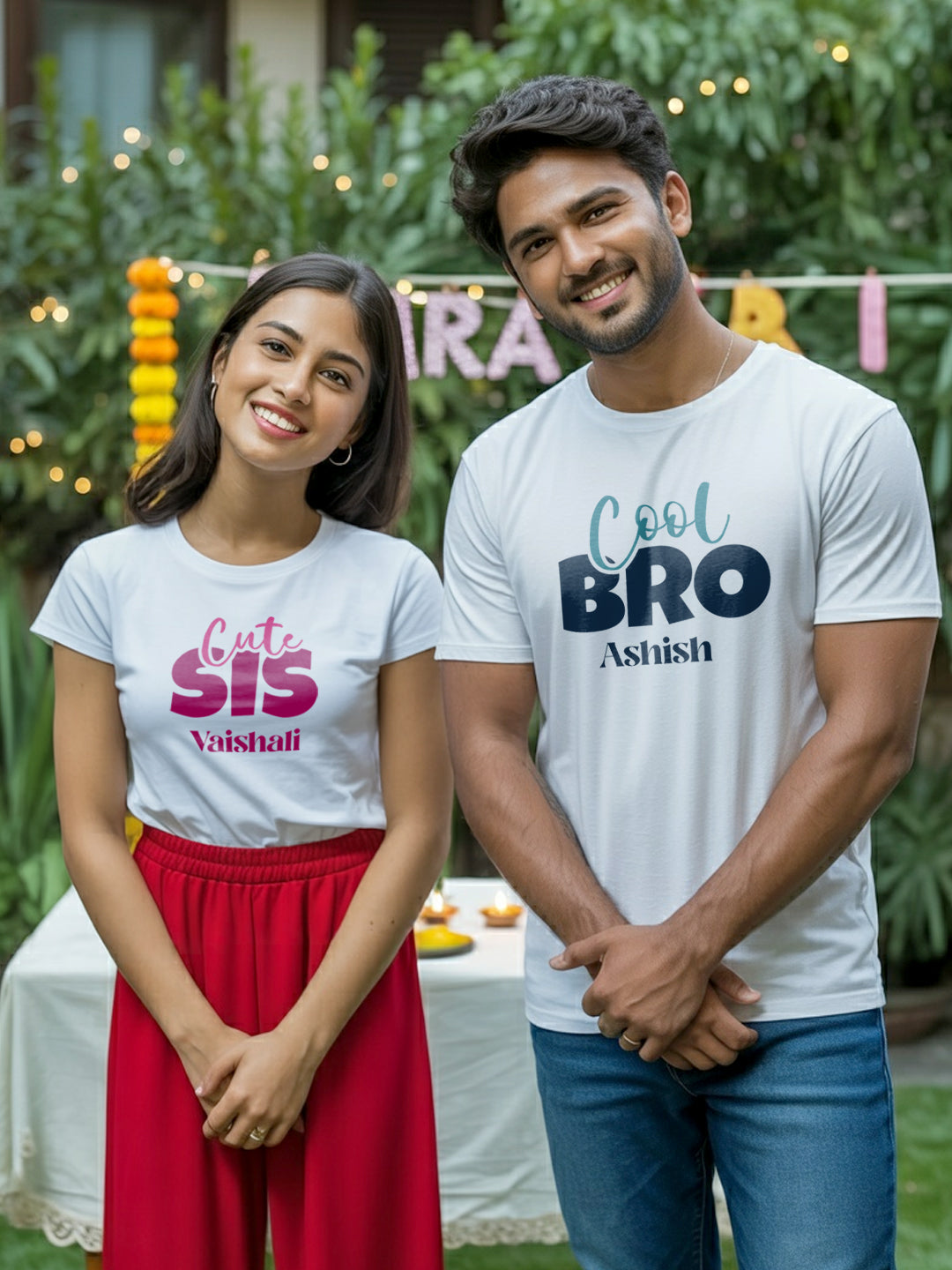 Cool Bro - Cute Sis w/ Custom Name