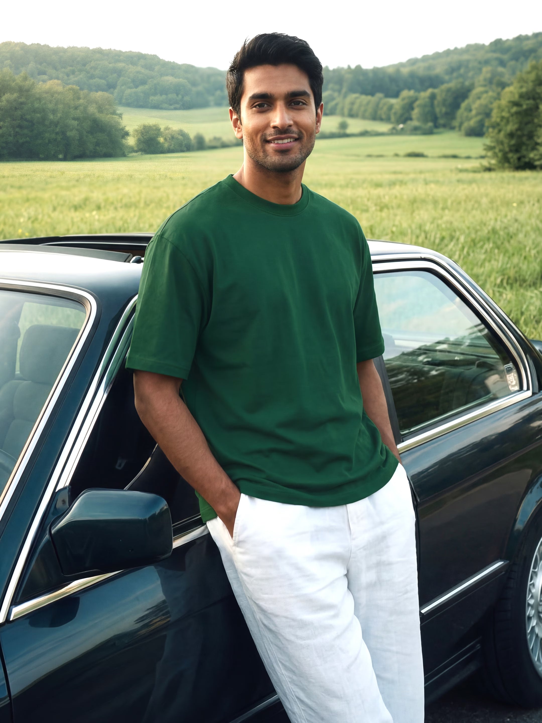 Forest Green Men's Oversized T-Shirt