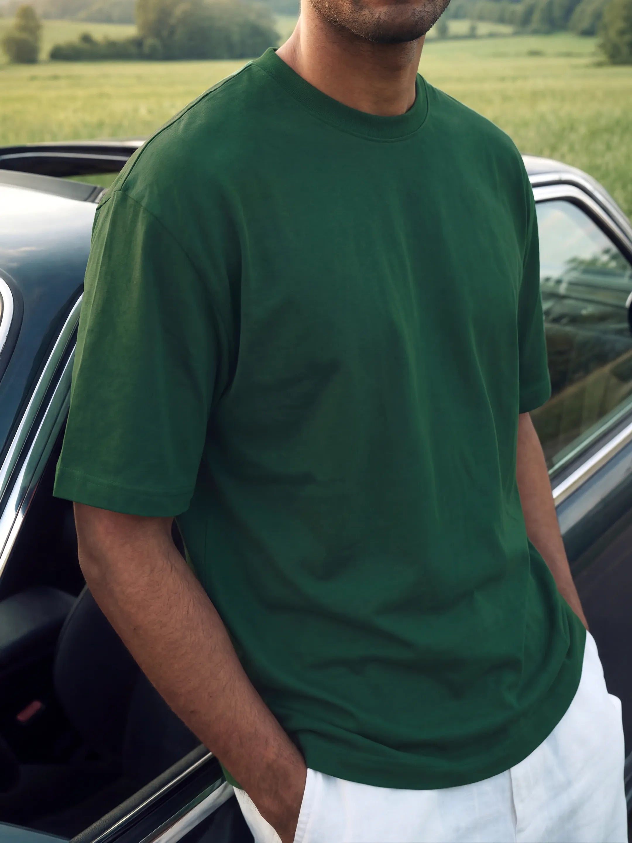 Forest Green Men's Oversized T-Shirt