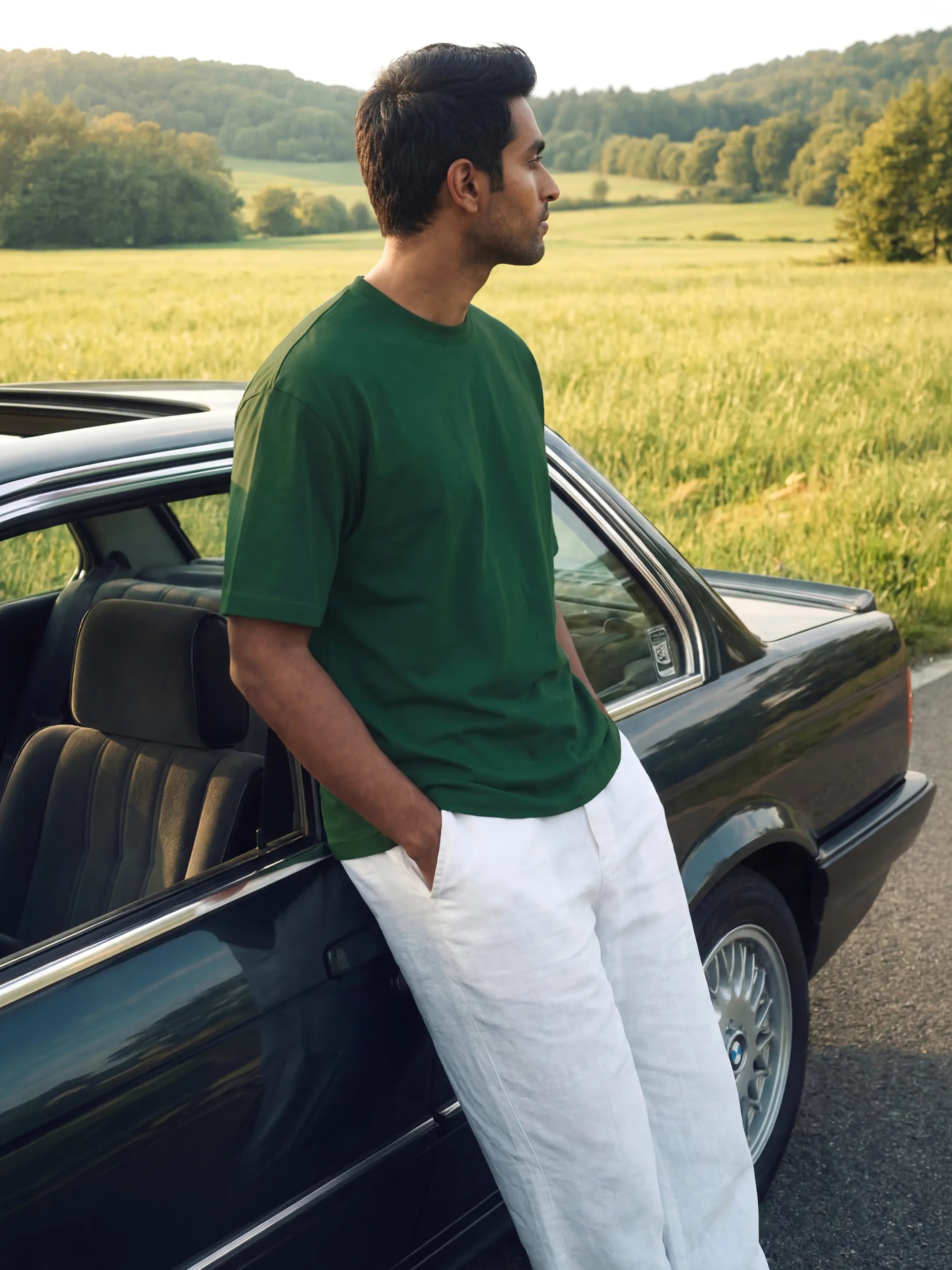 Forest Green Men's Oversized T-Shirt