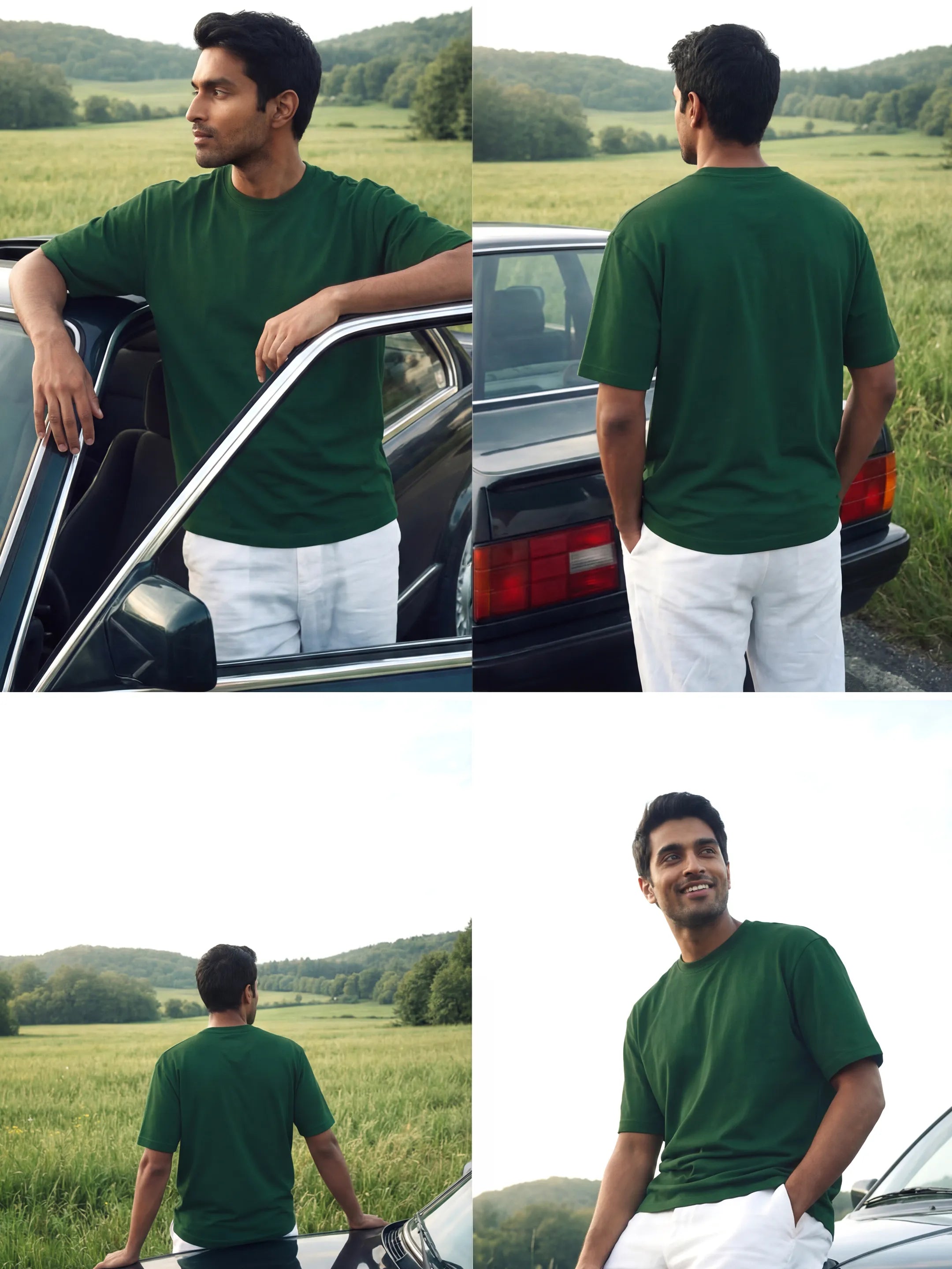 Forest Green Men's Oversized T-Shirt