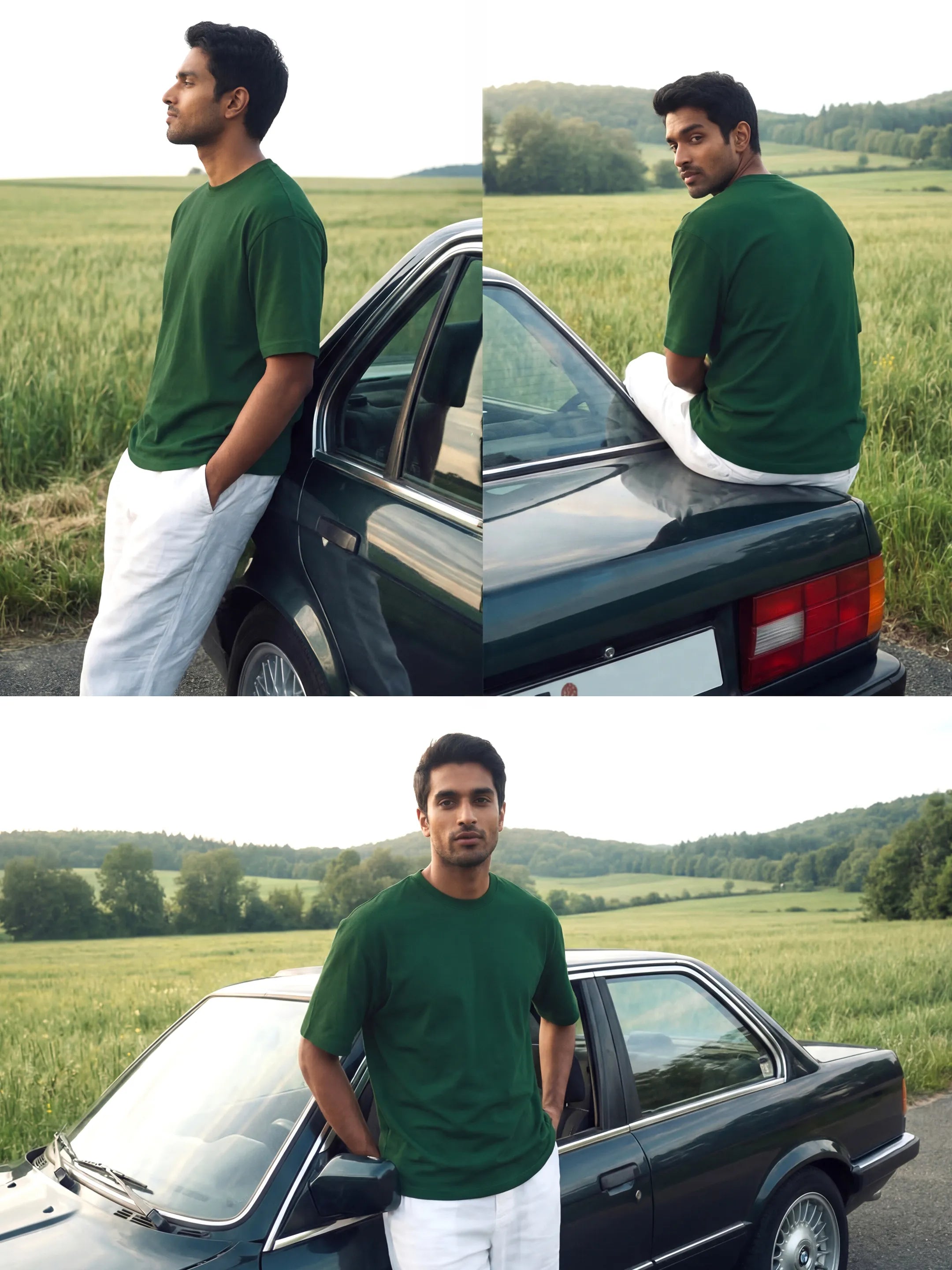 Forest Green Men's Oversized T-Shirt