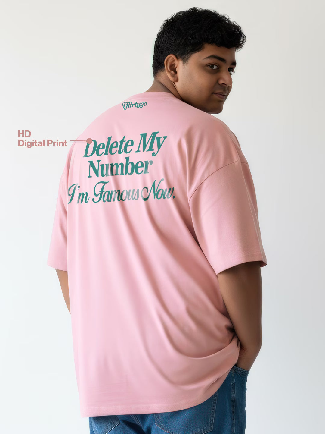 Delete My Number I'm Famous Now Men's Oversized T-Shirt