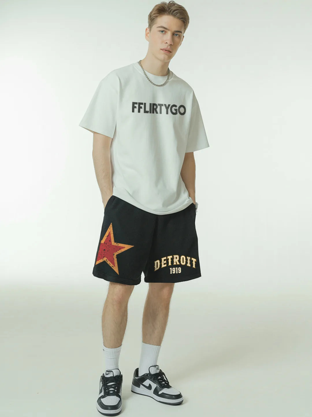 Detroit Cotton Mens Shorts