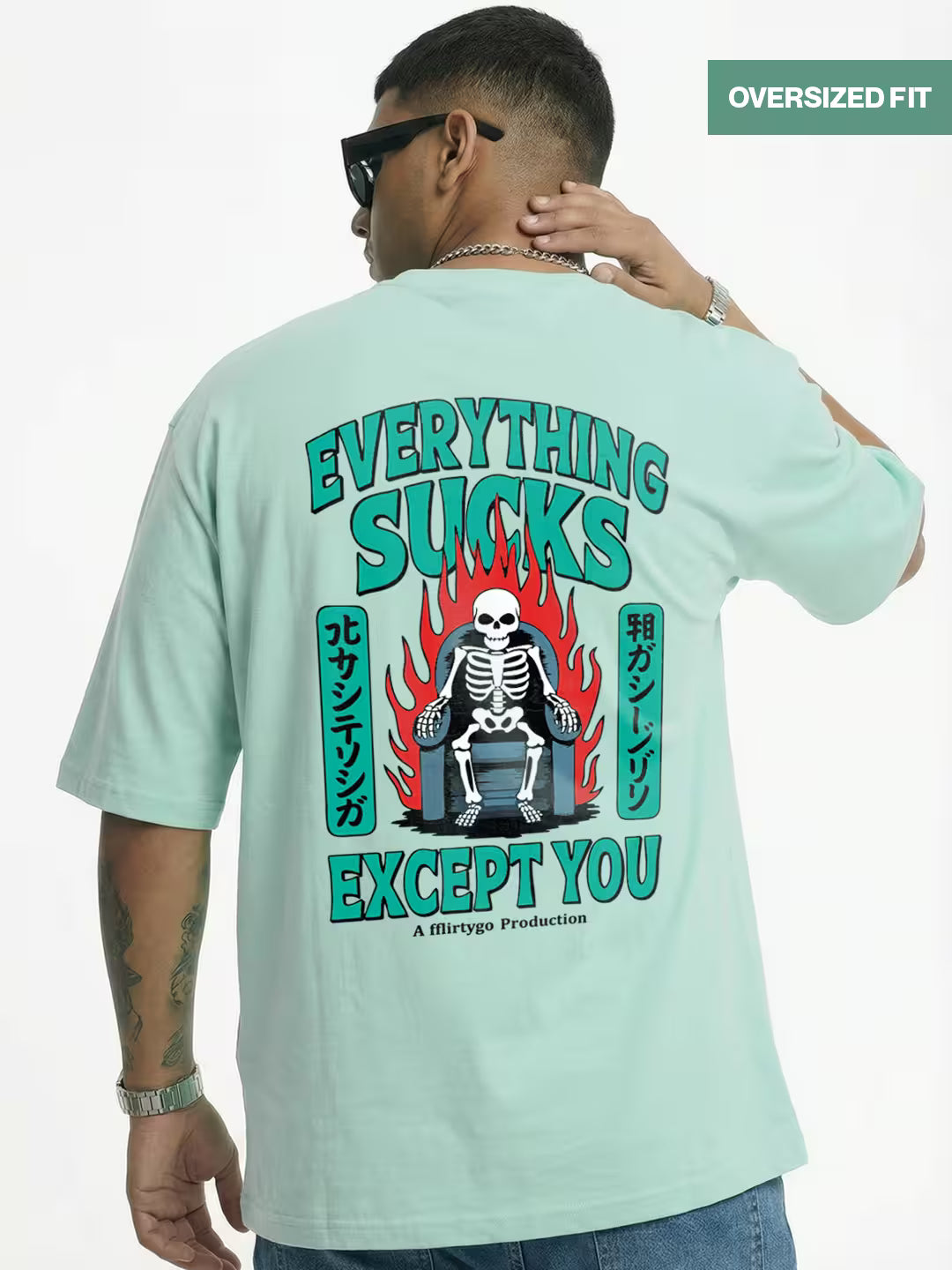 Everything Sucks Men's Oversized T-Shirt