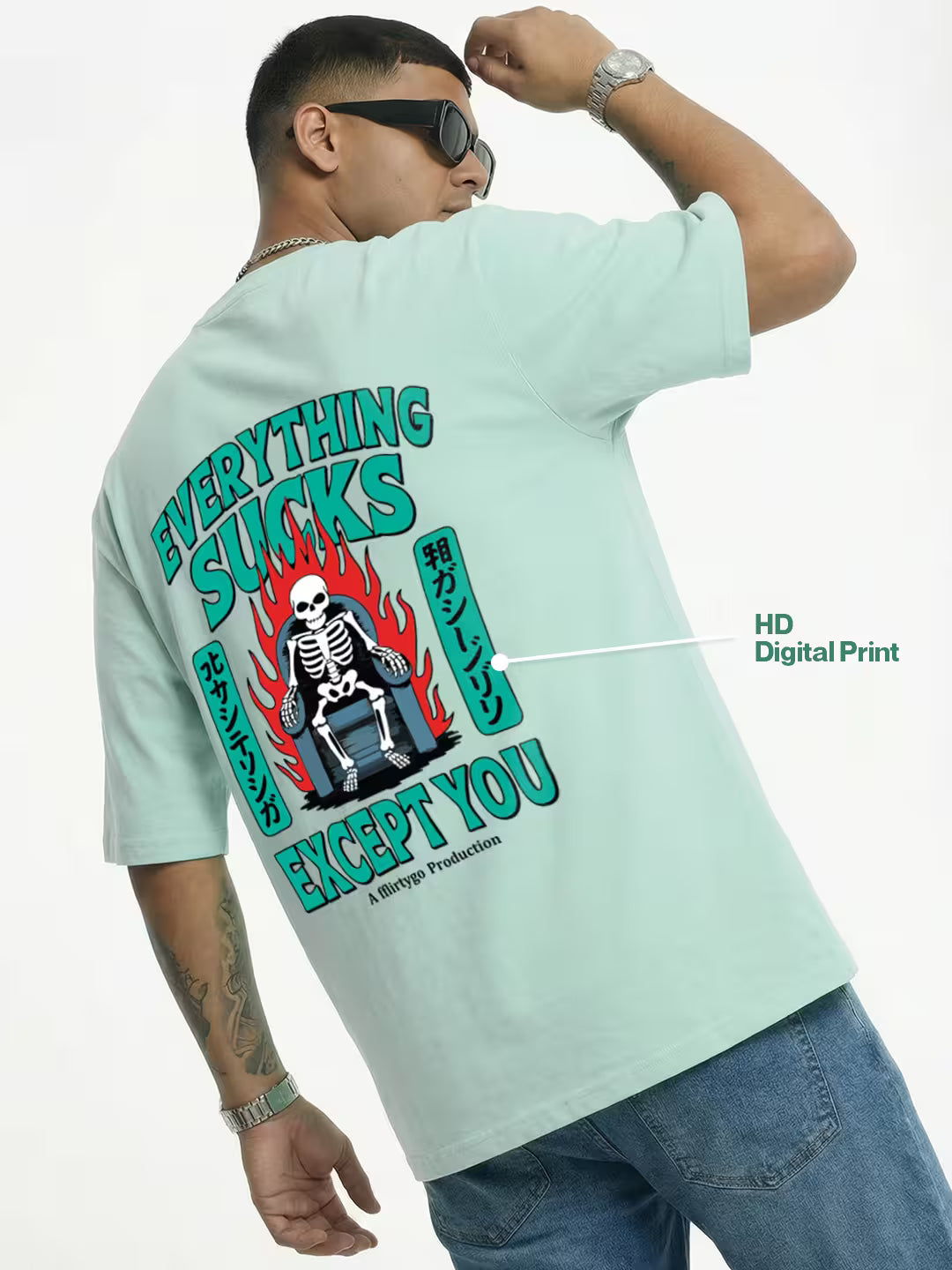 Everything Sucks Men's Oversized T-Shirt