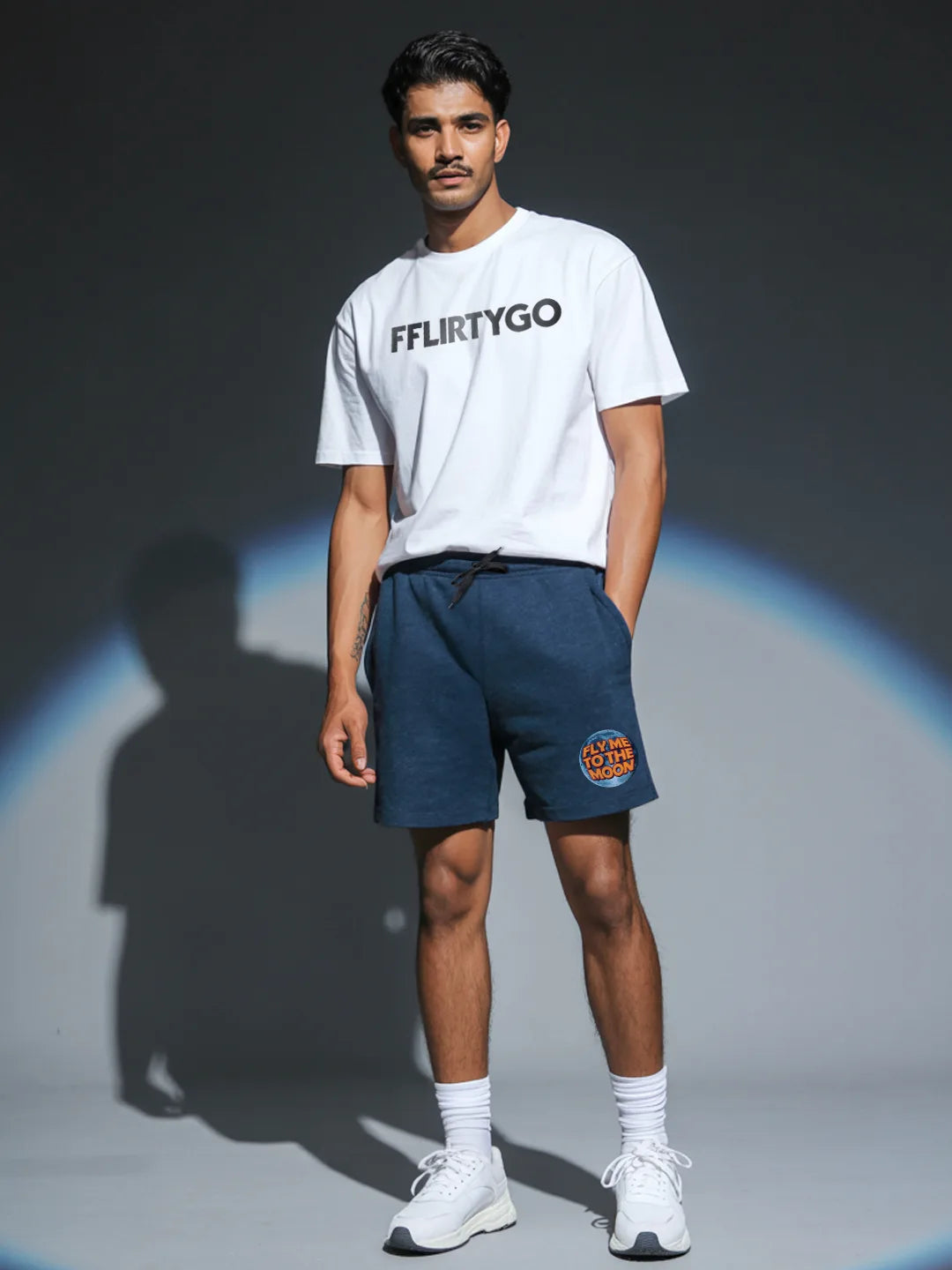 Fly Me To The Moon Cotton Mens Shorts