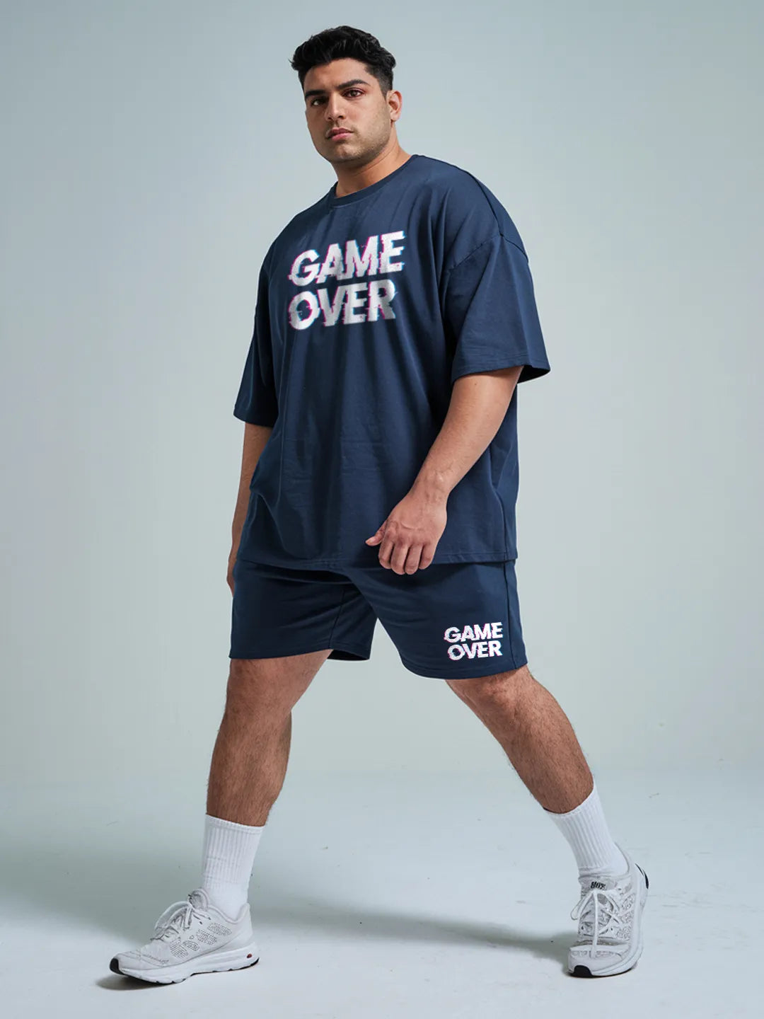Game Over Cotton Mens T Shirt and Shorts Combo Set