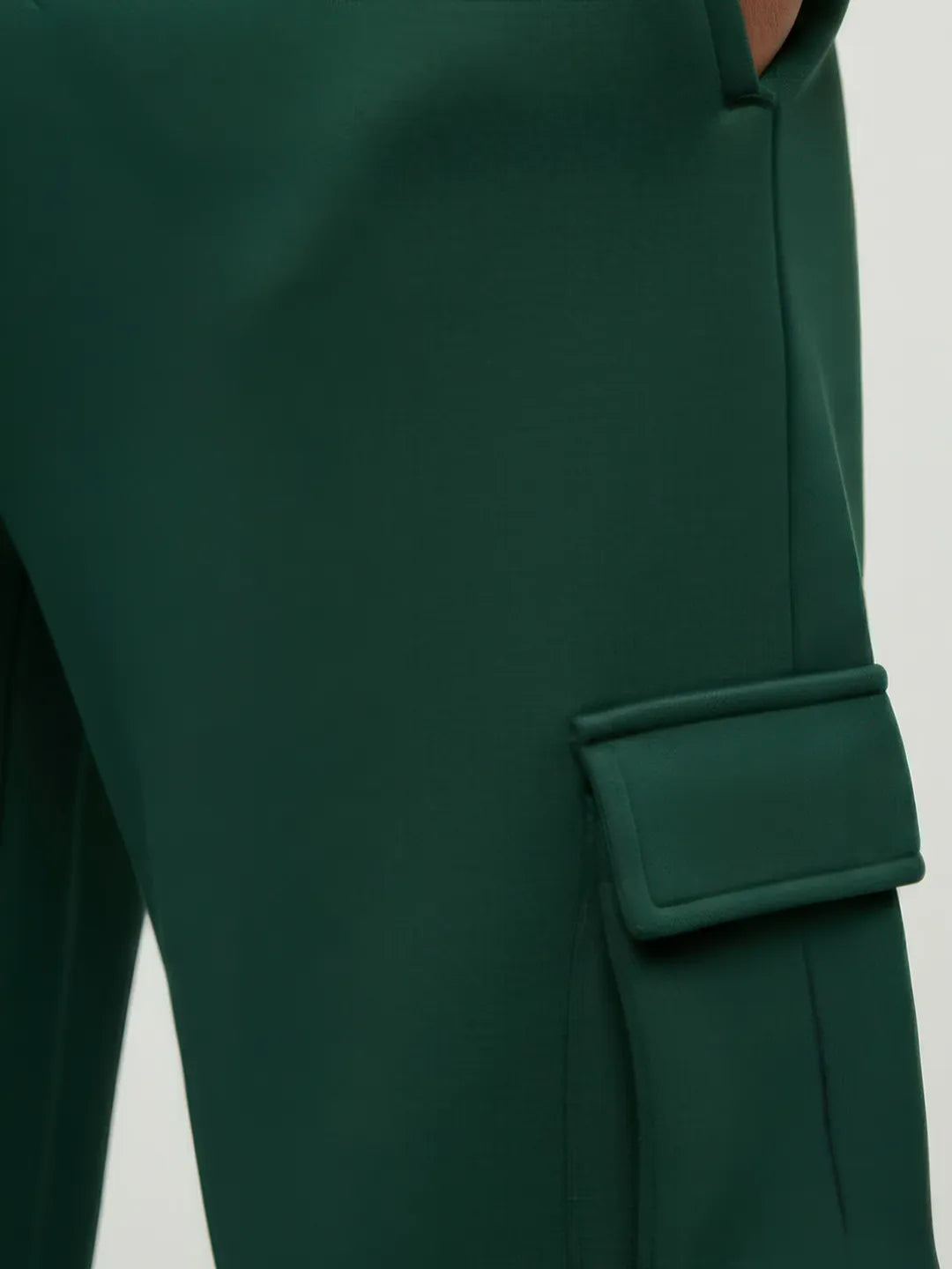 Womens Forest Green Cargo Joggers w/ 4 Pockets