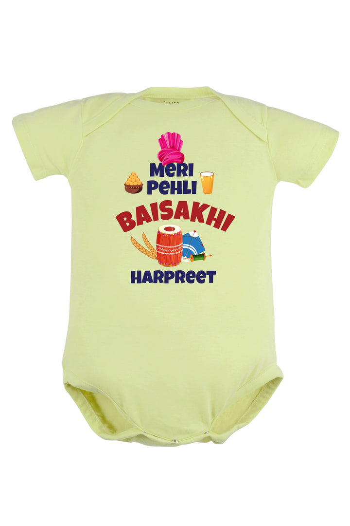 Meri Pehli Baisakhi Baby Romper | Onesies w/ Custom Name