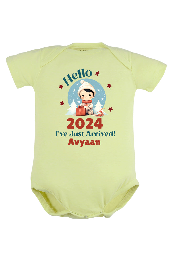 Hello 2024, I Have Just Arrived Baby Romper | Onesies w/ Custom Name