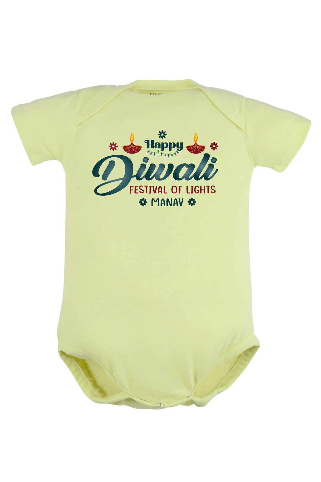 Happy Diwali Festival Of Lights Baby Romper | Onesies w/ Custom Name